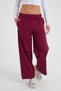 Burgundy Sweatpants, Stretchable Diver Fabric, Comfortable Fit, Elastic Waist, Wide Legs