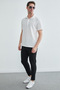 Honeycomb Fabric Snap Fastener Polo Collar T-Shirt - 5