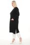 Steel Knit Buttoned Pocketed Knitwear Winter Thick Long Mother's Knit Cardigan - 2