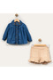 Girl's 1-4 year old shirt shorts jeans set - 3
