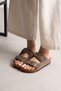 Unisex Orthopedic Sole Slippers with Double Strap Buckle, Daily Comfortable Home & Outdoor Slippers - Mink - 3