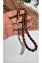 Capsule Cut Beirut Drop Amber Prayer Beads, Tassel Handcrafted Rhodium Plated - 4