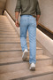 Men's High Waist Loose Leg B.Blue Cargo Baggy Pants - 6
