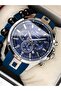 Sports Men's Wristwatch, Functions Active, Navy Blue Silicone Strap, in Stylish Box +Bracelet - 4
