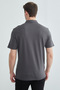 Honeycomb Fabric Snap Fastener Polo Collar T-Shirt - 8