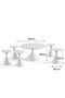 Modern White Coffee Table Set 1+6 – 7 Pieces Round Center Table with 6 Side Tables - 5