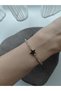 Zircon Stone Star Detailed Lucky Bracelet Steel Bracelet Handcuff - 5