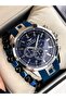 Sports Men's Wristwatch, Functions Active, Navy Blue Silicone Strap, in Stylish Box +Bracelet - 3