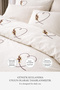 Embroidered 100% Cotton Duvet Cover Set Double 3-Piece Luxury Quality Dowry Set Cream / Burgundy - 2