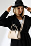 Women's Stylish Molded Hand & Shoulder Bag with Handheld Handle - 4