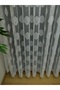 Floral Patterned Knitted Tulle Curtain 1/2.5 Medium Pleat – Wrinkle-Free Stylish Living Room Tulle Modern Decorative - 5