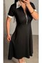 Women's Polo Collar Zipper Detailed Modal Midi Dress - 4