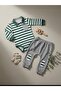 Baby Boy Striped Polo Collar 2-Piece Set - 2