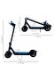 Adult Electric Scooter - 350W Motor, 40 KM/H Speed, Smart App Control & 8.5" Solid Tires (Black) - 2