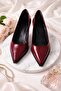 Mela Burgundy Patent Leather Pointed Toe Stiletto 6.5 cm