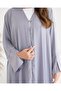 luxury Grey abaya, with matching color scarf - 3