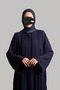 فستان مزين بأزرار مضلعة - أزرق داكن - 5