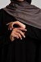 طقم مكون من قطعتين مع عباءة طويلة - أسود - 4
