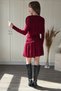 Corsage Waist Detailed Ruffled Short Dress - 7