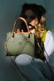 Women's Blue 5 Compartment Embossed Printed Hand and Shoulder Bag 4045mh