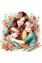 كوب سيراميك أبيض بتصميم عيد الأم من أجل أمي العزيزة - 2