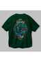 Jörmungandr Back Printed Green Oversize T-Shirt Men Women Cotton Crew Neck T-Shirt - 3