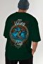 Yggdrasil Back Printed Green Oversize T-Shirt Men Women Cotton Crew Neck Tshirt - 7