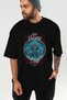 Thrym Front Printed Black Oversize T-Shirt Men Women Cotton Crew Neck T-Shirt - 7