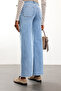 Blue Pocket Detailed Palazzo Jeans - 5