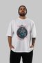 Frigg Front Printed White Oversize T-Shirt Men Women Cotton Crew Neck T-Shirt - 6