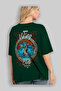Yggdrasil Back Printed Green Oversize T-Shirt Men Women Cotton Crew Neck Tshirt - 4