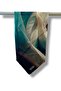 Desenli İpek Twill Eşarp - 4