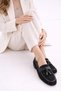Women's Stoned Tasseled Stone Detailed Ballerina Casual Shoes - 2