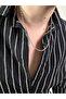Men's Silver Stainless Steel Necklace Does Not Lose Color Does Not Fade Can Be Combined Stainless Steel - 4