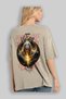 Viking Mythology 15 Back Printed Beige Oversize T-Shirt Men Women Cotton Crew Neck T-Shirt - 3