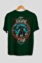 Hrungnir Back Printed Green Oversize T-Shirt Men Women Cotton Crew Neck T-Shirt - 2