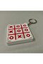 Movable Xox Game Keychain - Stress-Relieving Fun Tic Tac Toe Brain Teaser - Bag and Key Ornament - 5