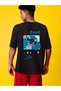 Unisex Stitch and Angel Back Printed Lover Couple Combination Design Oversize T-Shirt Set of 2 - 3