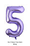 Purple 5 Number Foil Balloon Birthday Decoration