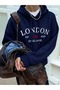 Women's London 47Ad Printed Hooded Hoodie Sweatshirt