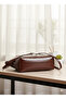 Vegan Leather Large Size Shoulder Bag with Belt Detail - 6
