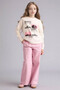 100% Cotton Wide Leg Gabardine Trousers for Girls G0607A826Sm