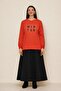 Stone Printed Double Skirt Track Suit Set 43389 - 2