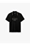 Comfortable Fit Short Sleeve Stripe Detailed Polo Collar Printed Sports T-Shirt - 3