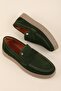 Men's Genuine Leather Casual Flötr Shoes (Moc-Toe) Cz.464 Khaki - 2