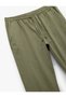 Linen Cotton Blend Trousers with Lace-Up Waist and Pocket Detail - 5
