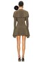 Women's Khaki Flounce Ruffle Lined No-Show Mini Dress - 3