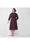 Plum Cotton Poplin Midi Shirt Dress