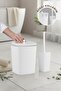 Sapphire Adhesive Toilet Brush Holder and Trash Can Set White 2-Piece Bathroom Set - 6