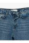 Regular Waist Pocketed Buttoned Straight Leg Loose Fit Denim Trousers - Baggy Jean - 6